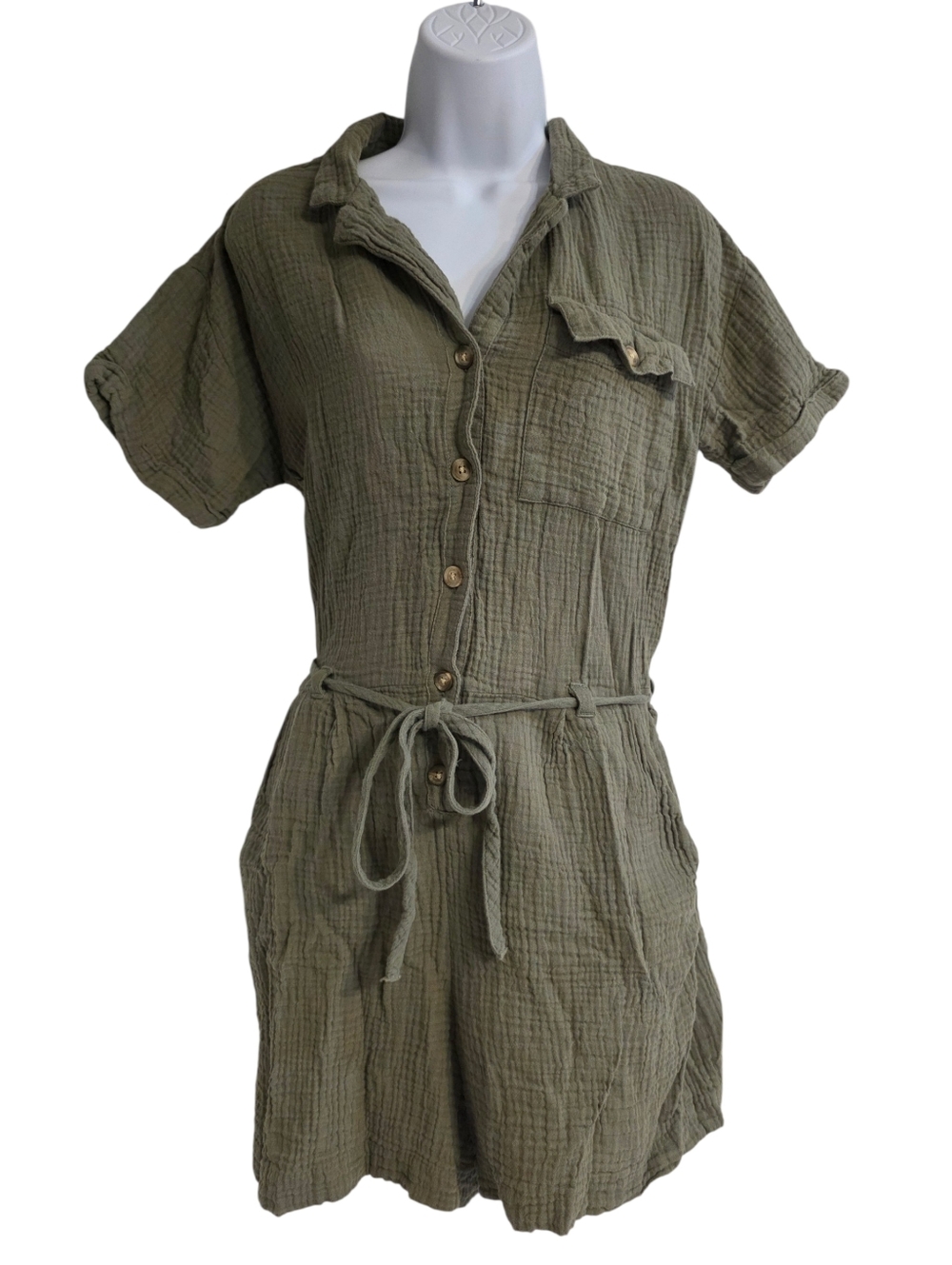 Beachlunchlounge Cotton Gauze Romper- M
